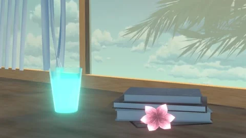 A Peaceful Study Day : Lo-fi Anime Animation Vídeos de archivo 228684697