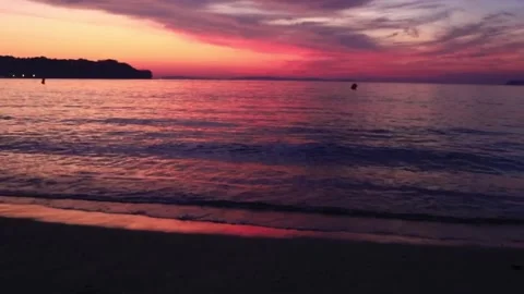 Peaceful sunset on the beach Stock Footage 139305269