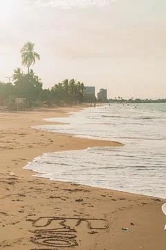 Peaceful Sunset Beach Stock Photos