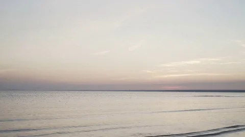 Peaceful sunset over baltic sea in summer evening Stock Footage