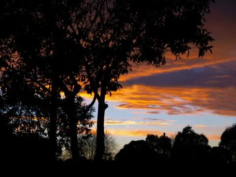 Peaceful sunset Stock Photos