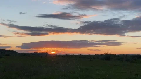 Peaceful sunset sky Stock Footage 137251349