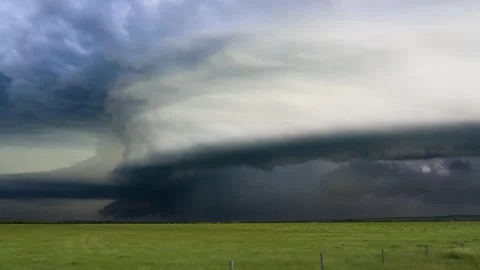 Peaceful Sunset Storm with Lightning Strikes Stock Footage 295191793