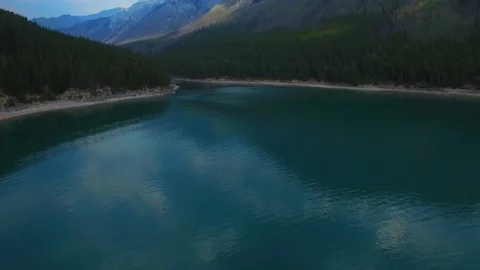 Peaceful surface Minnewaka lake Stock Footage 70401672