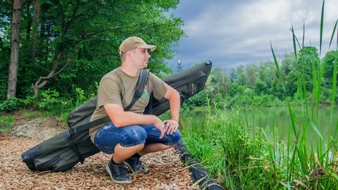 Peaceful time by the lake Stock Footage 112175415