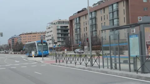 Peaceful Tree-Lined Bicycle Path in Urban Setting Stock-Footage 300372639