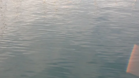 Peaceful view on small harbour with many parked sailing boats at early morning b Видео 99114721