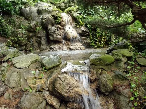 Peaceful Waterfall Stock Photos