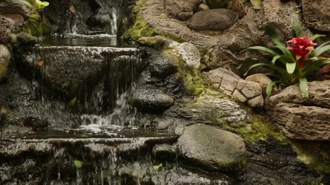 Peaceful Waterfall Scene Stock Footage 104689099
