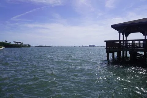 Peaceful Waterfront View 스톡 사진