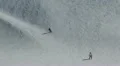 Peaceful White Place Snowed Forest Top of Mountain in Winter Skiers Passing Day HD Footage