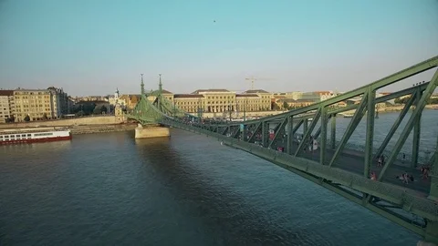 Peacefull protest on a bridge Stock Footage 83427980