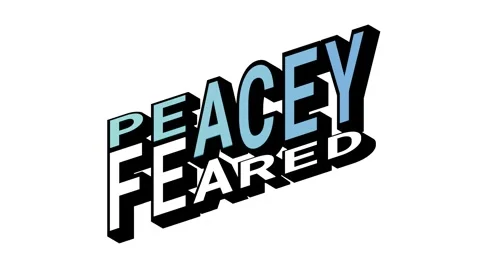 PEACEY vs FEARED, 3D Text Animation in Isometric View with Opposite Word Motion Stock Footage 314263798