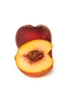 A peach and a half Stock Photos