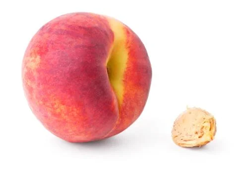 Peach and pit Stock Photos