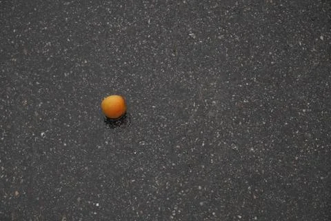 Peach on asphalt Stock Photos