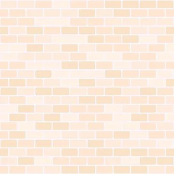 Peach brick wall pattern. Seamless vector background Illustrazione stock