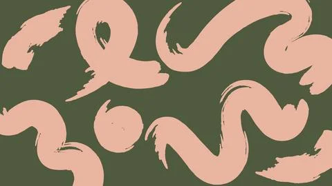 Peach brush abstract background Stock Illustration