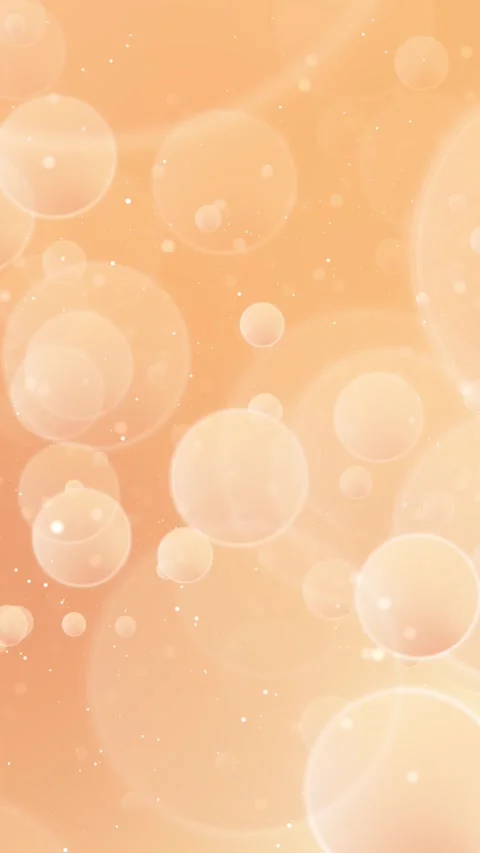 Peach bubble glow animation translucent circles, golden ambience, decorative par Stock Footage 340414449