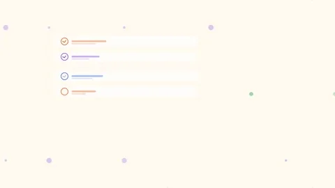Peach Checkmark Sequence Complete Done Loop Flat Design Loop 库存影片 342606584