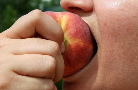 Peach close up Stock Photos