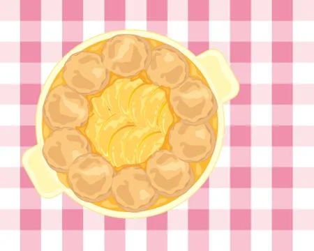 Peach cobbler Stock Illustration