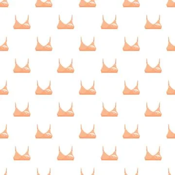 Peach color seamless bra pattern vector background 스톡 일러스트