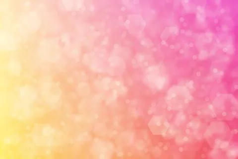 Peach colored background with hexagon shaped bokeh. Pink to beige gradient. Stock Illustration