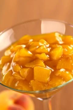Peach compote Stock Photos