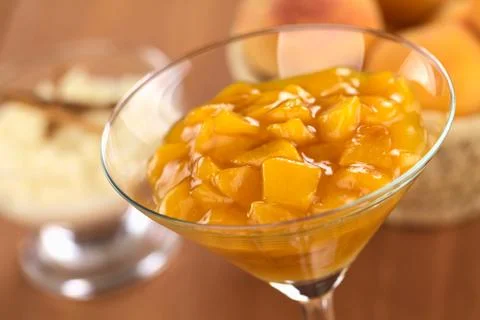 Peach compote Stock Photos