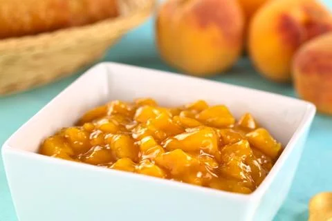 Peach compote Stock Photos
