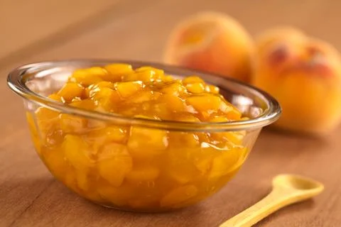 Peach compote Stock Photos