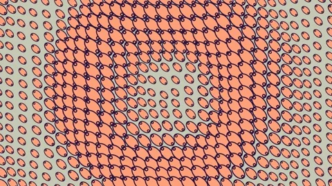 Peach Coral Concentric Circle Halftone Background Stock Footage 342584728