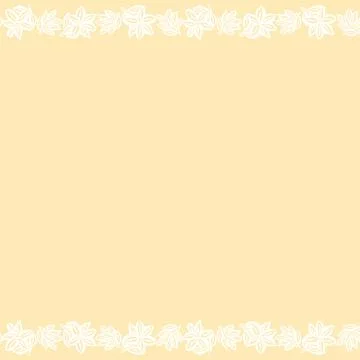 Peach Decorative Floral Border pattern design Stock Illustration