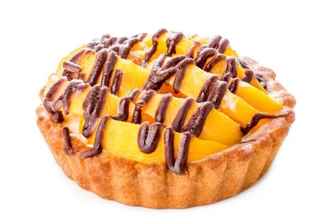 Peach dessert Stock Photos