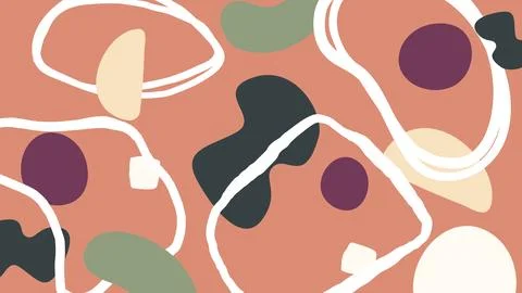 Peach doodle abstract background Stock Illustration
