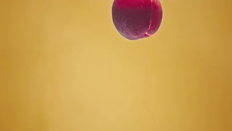 Peach falls into water 스톡 동영상 159303764