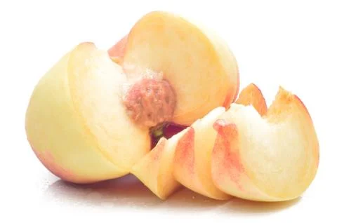 Peach with fig slices Stock Photos