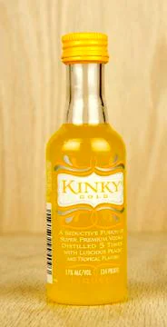 Peach flavored Vodka. Stock Photos
