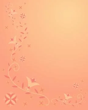 Peach flowers Stock Illustration