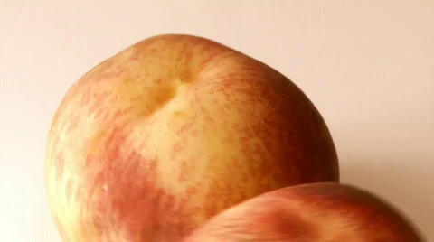 Peach fruit close up rotate Stock Footage 625838