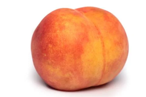 Peach fruit isolated on white background Stock Photos