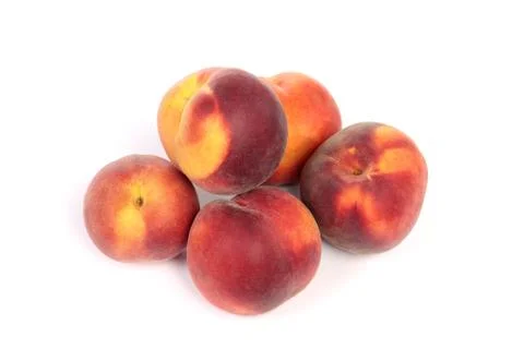 Peach fruit isolated on white background Stock Photos