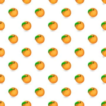 Peach fruit pattern for seamless food design Stock Illustration
