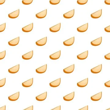 Peach fruit slices seamless pattern repeating background Stock Illustration