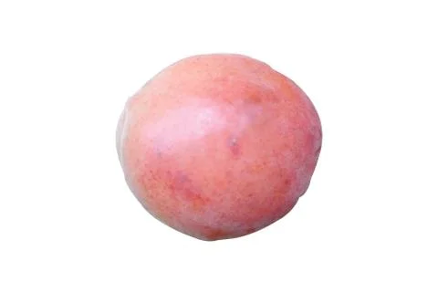 Peach fruit on white Stock Photos
