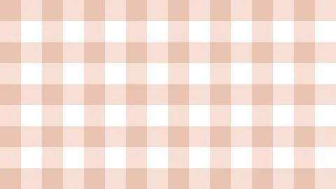 Peach Gingham Checkered Fabric Stock-Illustration