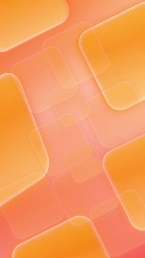 Peach glass style background rounded rectangle panels, warm orange gradients, tr Stock Footage 340402403