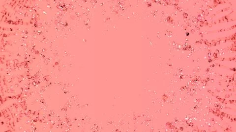 Peach Gradient Background With Clear Liquid Drops Illustrazione stock