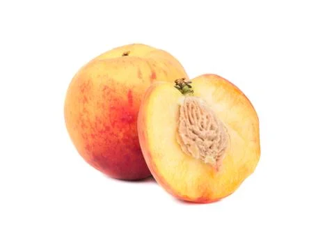 Peach with half Stock Photos